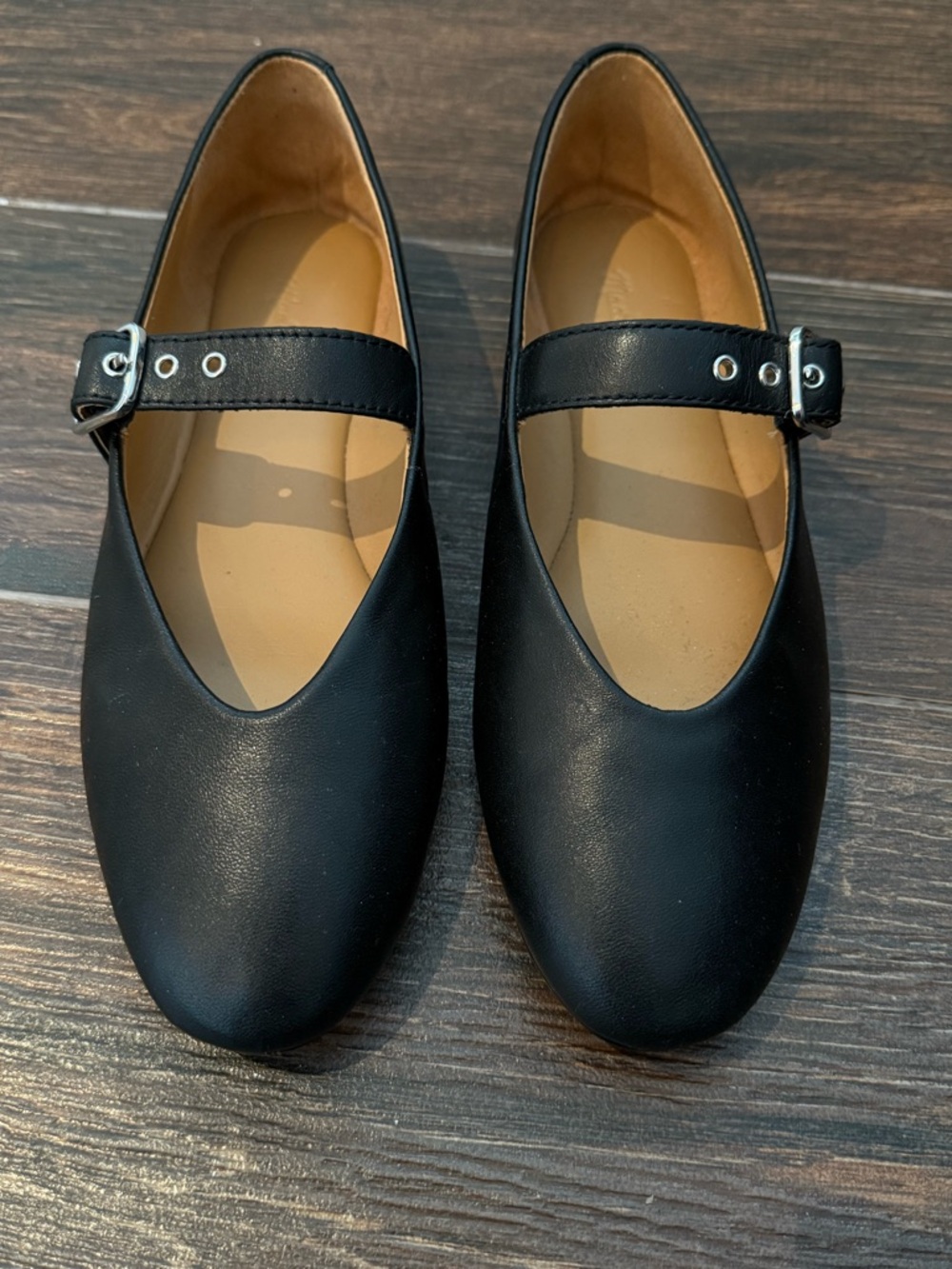 Madewell Black Mary Jane Flats with Buckle Strap Size 6.5